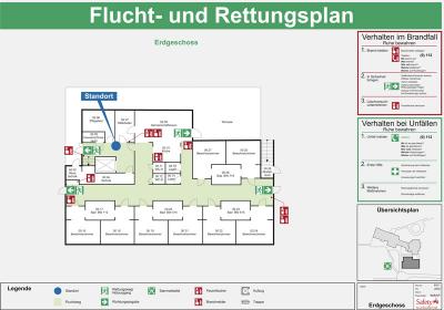 Flucht- und Rettungsplan entsprechend DIN ISO 23601